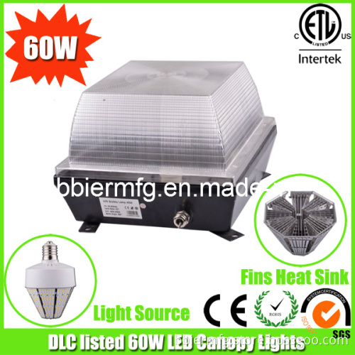 2014 New High Lumen UL Driver 60W Gas Station LED Lights with 100-300VAC